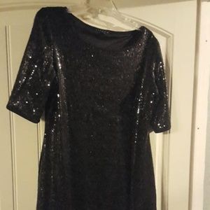 Black sequin dress